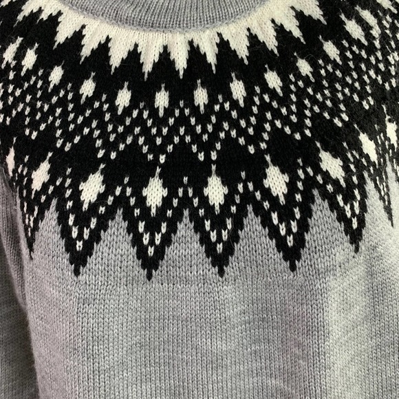 CCK Style Women's Pullover Sweater Fair Isle Pattern Cotton Blend Stretch SZ XS - Picture 2 of 9